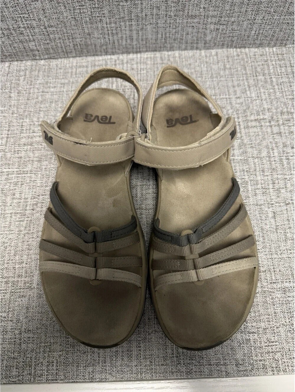 Teva Sandals Womens Sz 8 Taupe Elzada Strappy Casual Hiking Outdoors Comfort